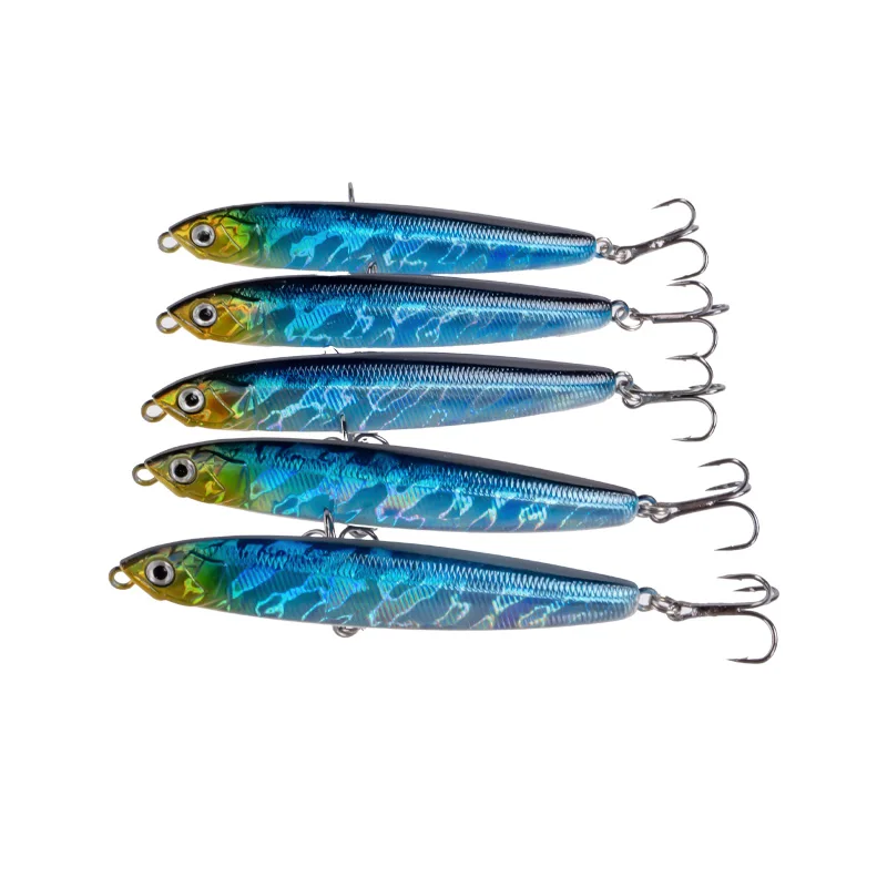 5 unids/set Señuelos de Pesca Stickbait 10g 14g lápiz que se hunde cebos duros para nadar lubina Wobblers señuelo con caja - imagen 4