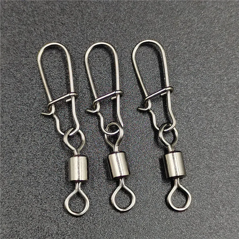 Giratorios con mosquetón de acero inoxidable para aparejos de pesca - imagen 2