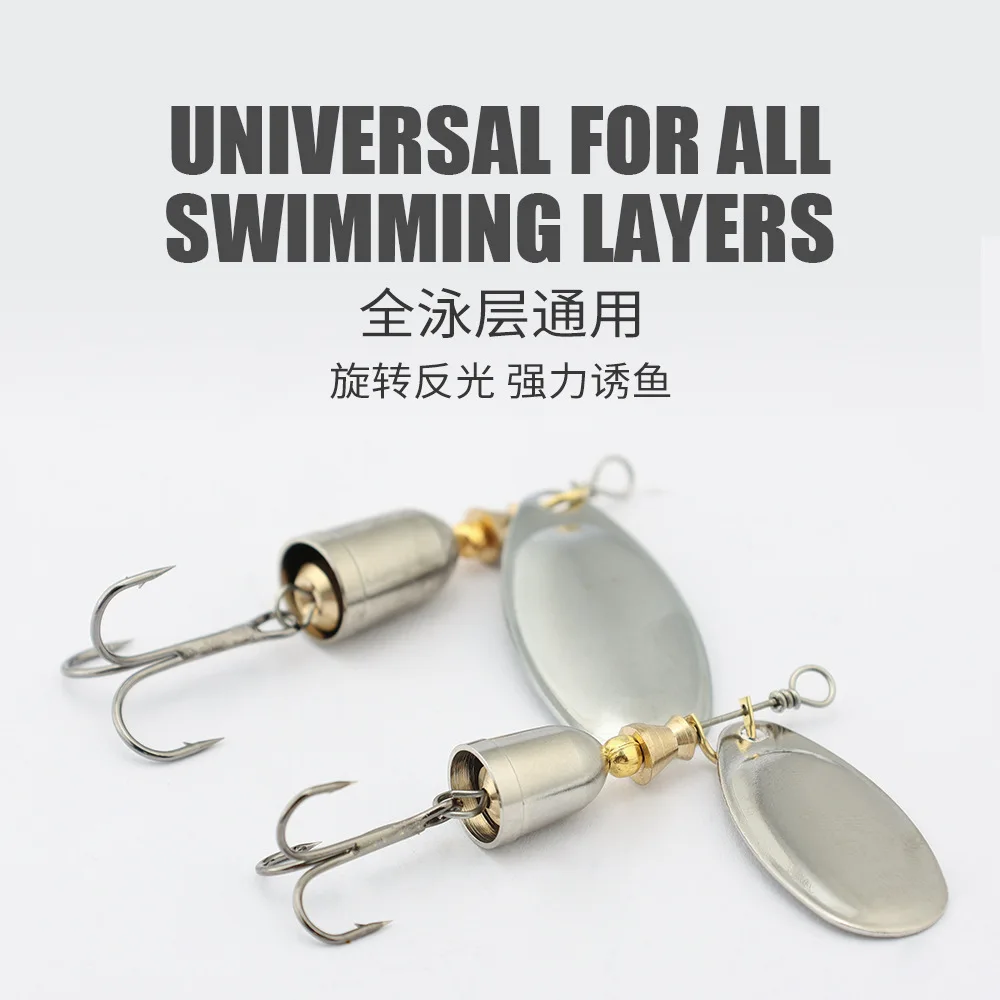 Señuelos de Pesca con lentejuelas, anzuelos giratorios Wobbler de 3g/4g/7g/10g/12,5g/17g, accesorios de aparejos de pesca - imagen 3