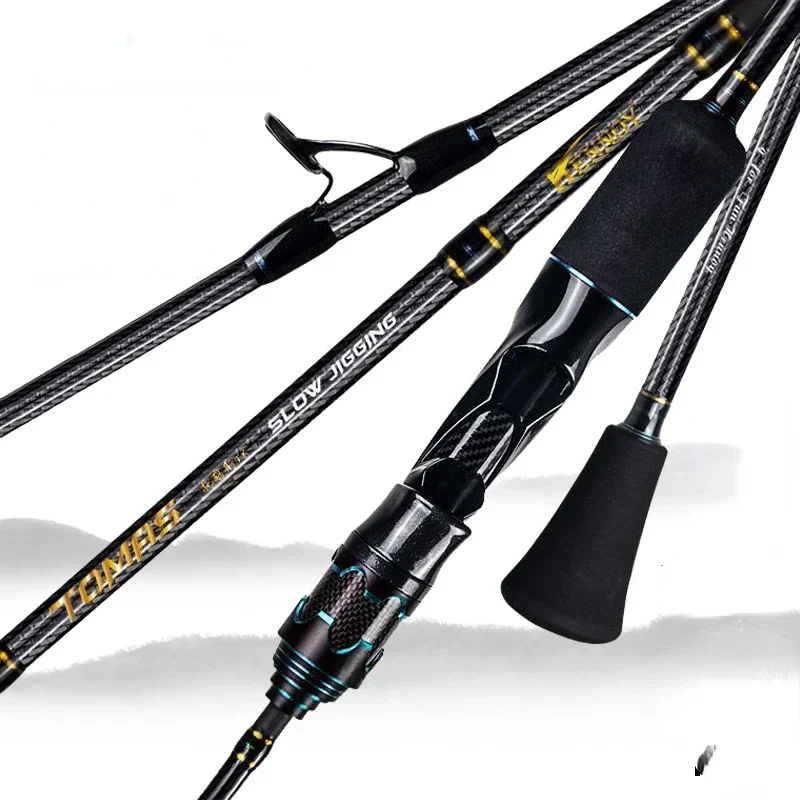 Hennoy Caña Slow Jigging Punta Sólida Alto Carbono para Barco