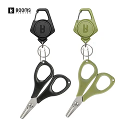 Booms Fishing XW80 Tijera para línea trenzada con mosquetón retráctil