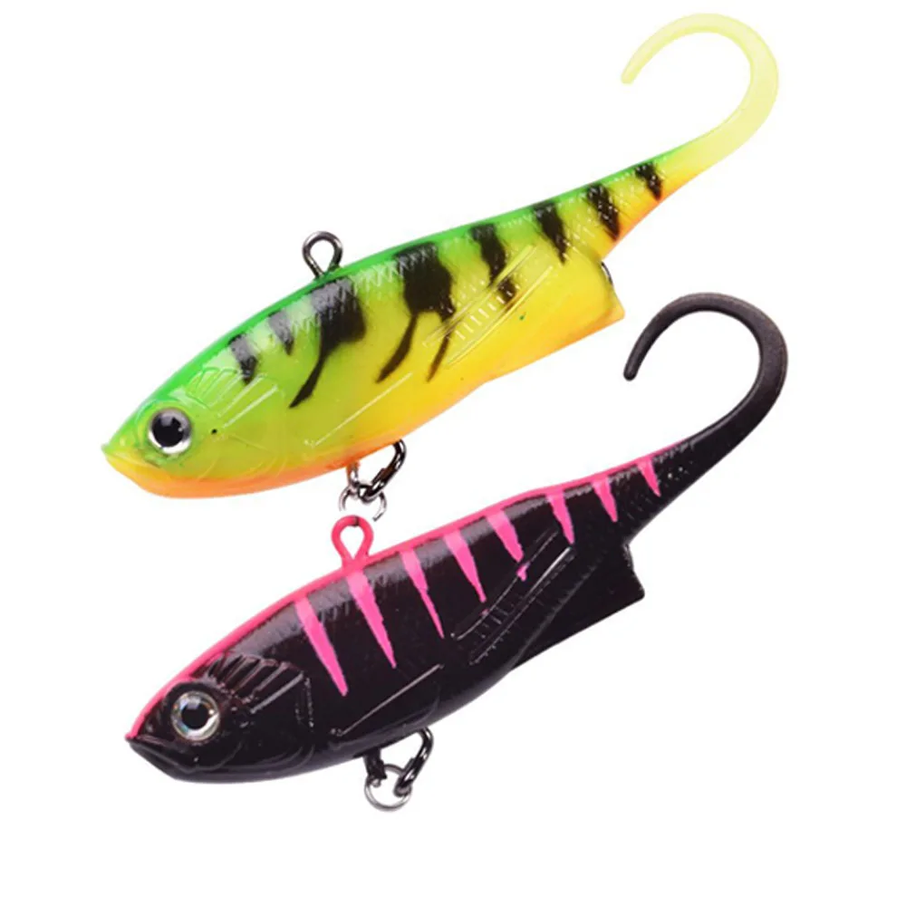 Plantilla de Metal suave, señuelo de 9cm, 14,5g, Softbait de silicona, Swimbait, aparejos de pesca de invierno para lubina, Lucio, trucha, trampa para peces Wahoo, 1/3/5 unidades - imagen 4