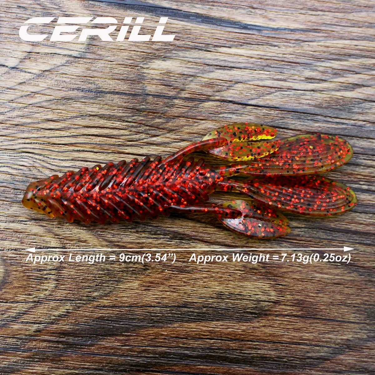Ceril-señuelo de pesca suave con garra de camarón, cebo de gusano, Swimbait de silicona, langosta, carpa de goma, Lucio, Jigging, aparejos Wobbler, 5 piezas - imagen 5