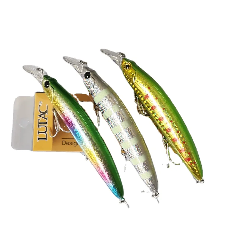 LUTAC-señuelo de piscardo duro de 110mm, anzuelos de origen de 11 colores, cebo flotante profesional de 2m, 21g, alta calidad - imagen 3