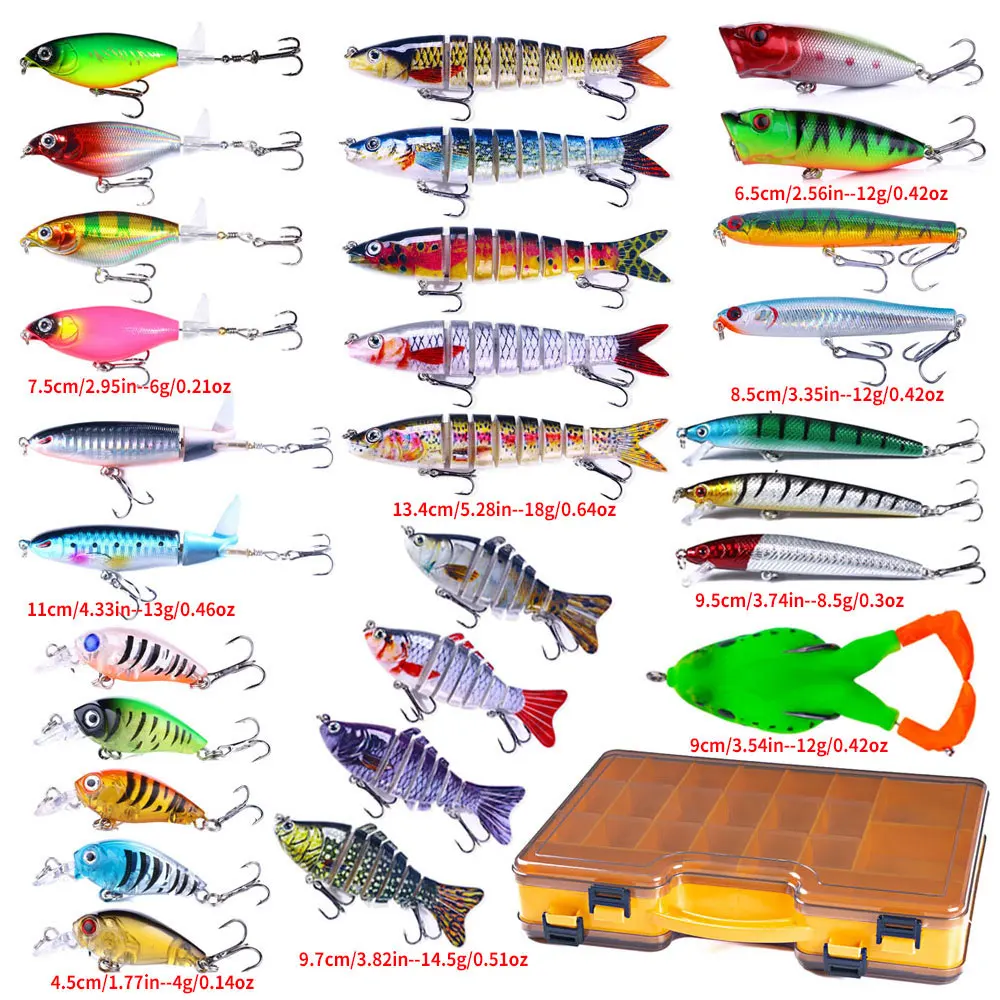 Señuelos articulados Swimbait Minnow Popper para lubina y perca - imagen 4