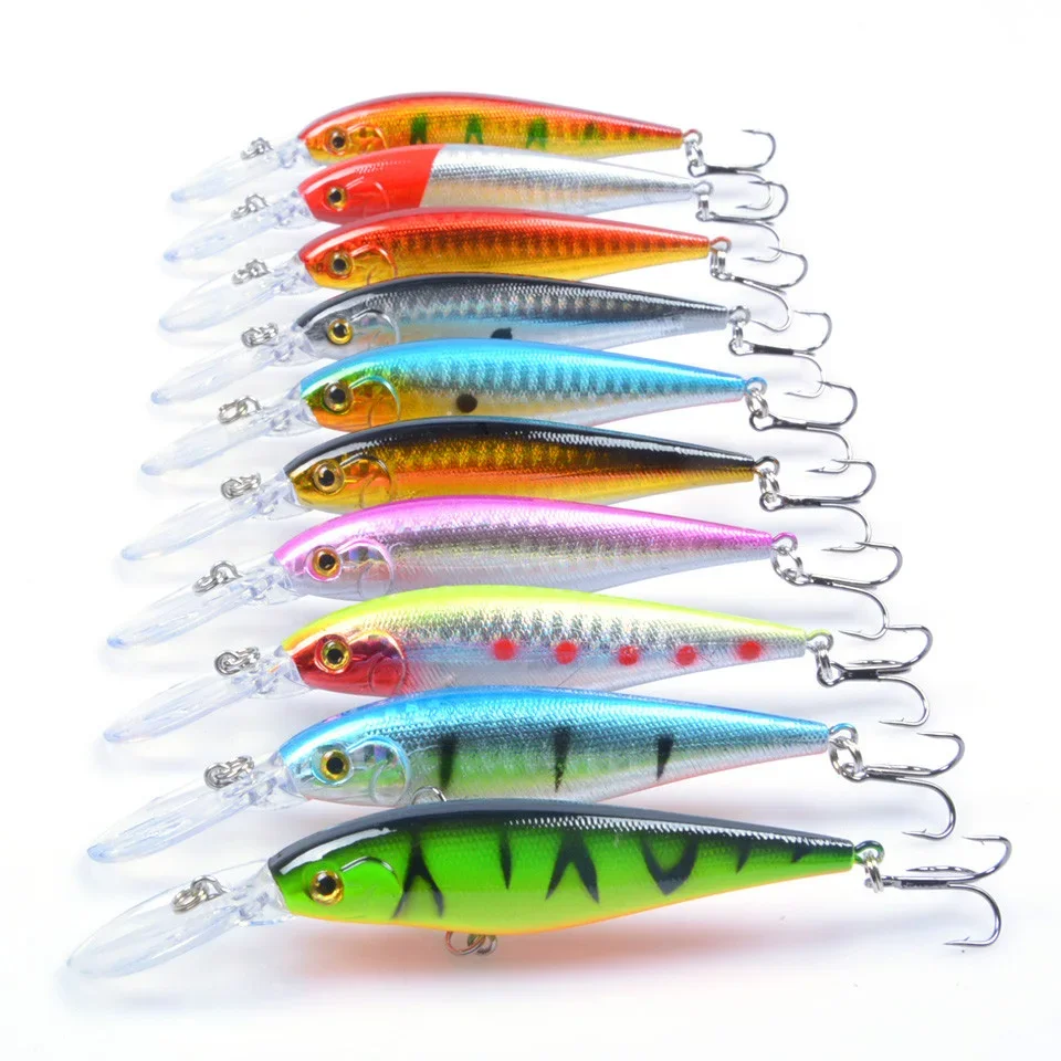 LEOSPORT-señuelo duro de pesca, anzuelo para pececillos, 11cm/10,5g, 9cm/8,5g, 7cm/7g, 3 unidades por lote - imagen 3