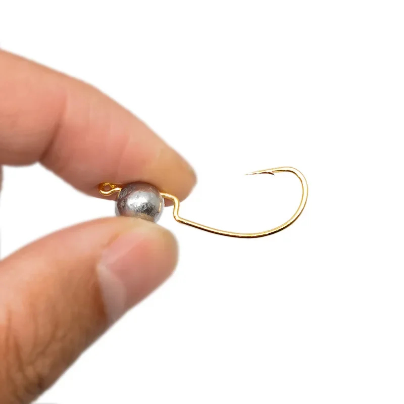Jig Mini anzuelo con cabeza de plomo, 1g/2g/3g, 10 unids/lote, anzuelo de pesca en roca, plantilla de señuelo, anzuelo de Grank, accesorios de aparejos de pesca de gusano suave - imagen 5