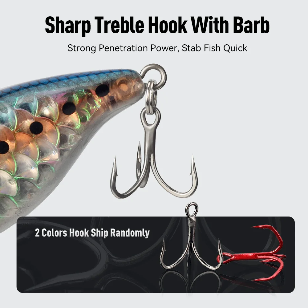 Señuelo de pesca Kingdom que se hunde Minnow Crankbait 50mm 10,5g pesca dura artificial Wobbler agua salada cebos de natación de agua dulce lubina - imagen 5