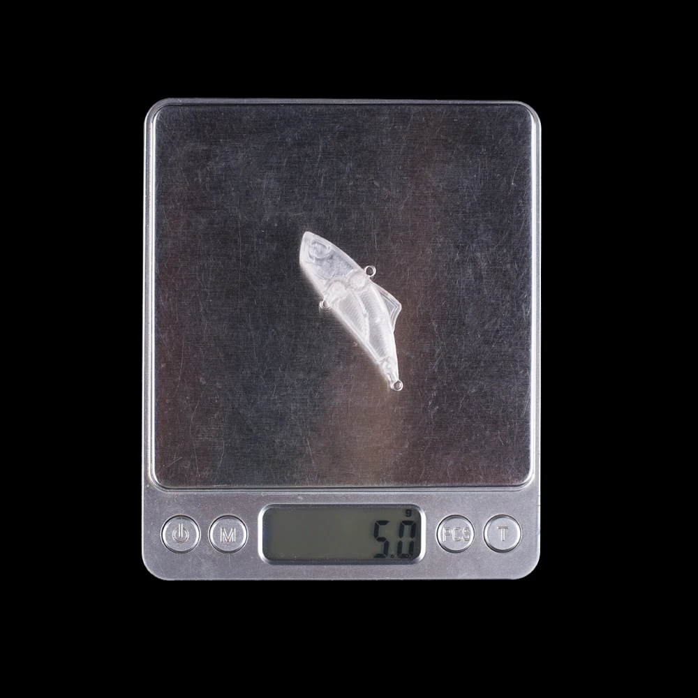 Hanlin-señuelo de pesca de plástico duro sin pintar, aparejos de lubina, 10/20 piezas, 4,5 cm, 5g, Mini VIB - imagen 3