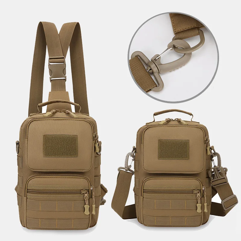 Bolsa de pecho de pesca táctica, gran señuelo de almacenamiento, senderismo al aire libre, ciclismo, Camping, bolsos de hombro Molle, riñonera de pesca portátil para hombre - imagen 5