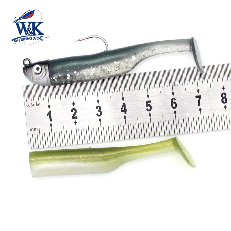 Señuelos de pesca JIG Head Rock de 5 g con cebo suave de 6 cm, señuelo de pesca de isla de lubina para perca, Lucio, Swimbait, sábalo y arenero con - imagen 3