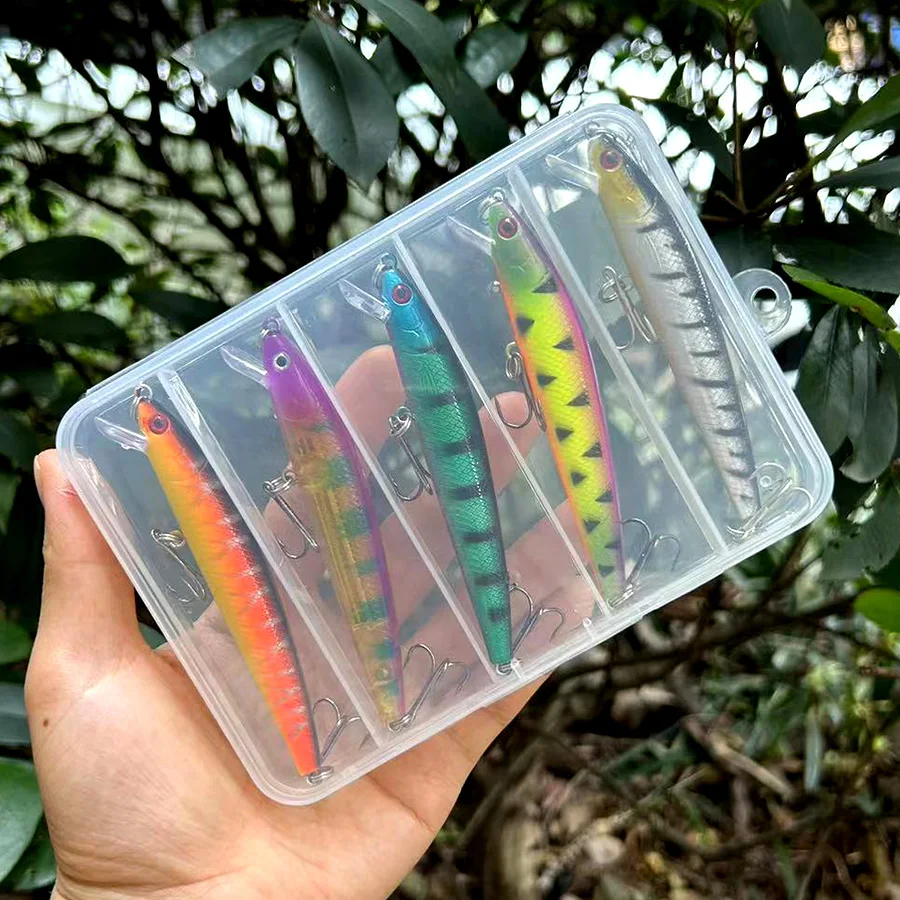 Cebo duro Artificial Swimbait, Mini lubina, Lucio, mar, Jerkbait, pececillo, Crankbait, Wobbler para señuelo de pesca, accesorios de aparejos, 5 unids/lote por caja - imagen 3