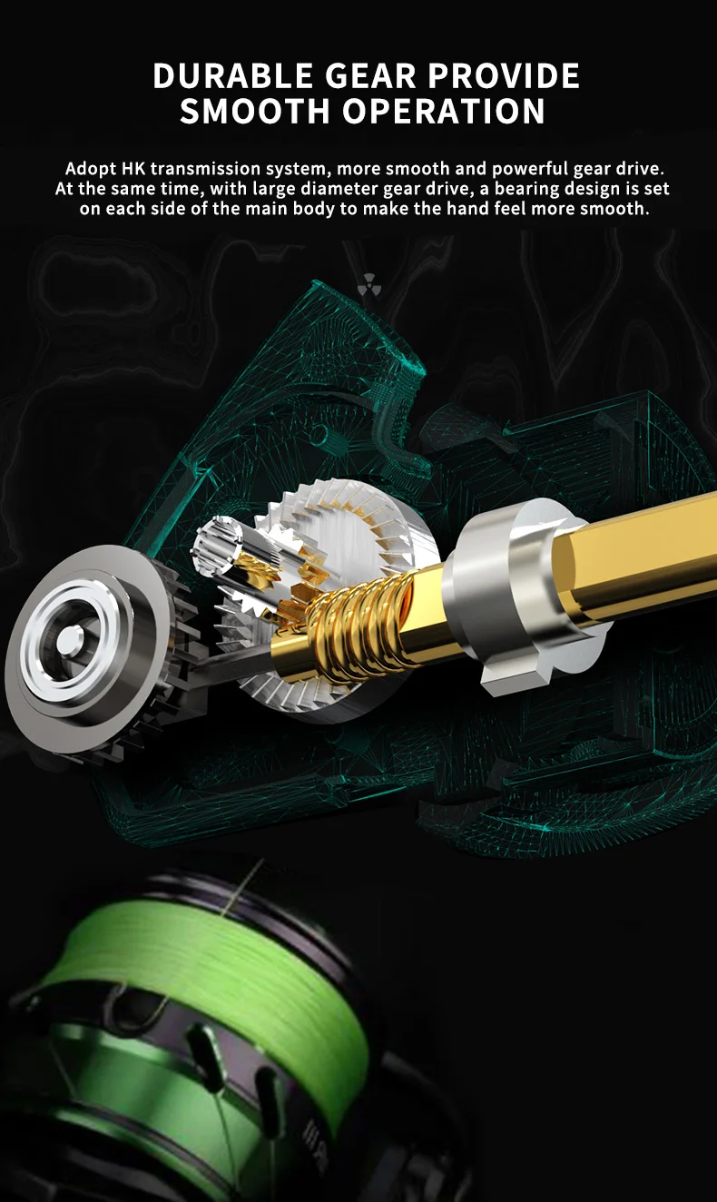 Carretes de pesca 12 + 1BB, rodamientos 4,7: 1, carrete giratorio de Metal, alimentador de agua salada, accesorios de pesca de carpa - imagen 5