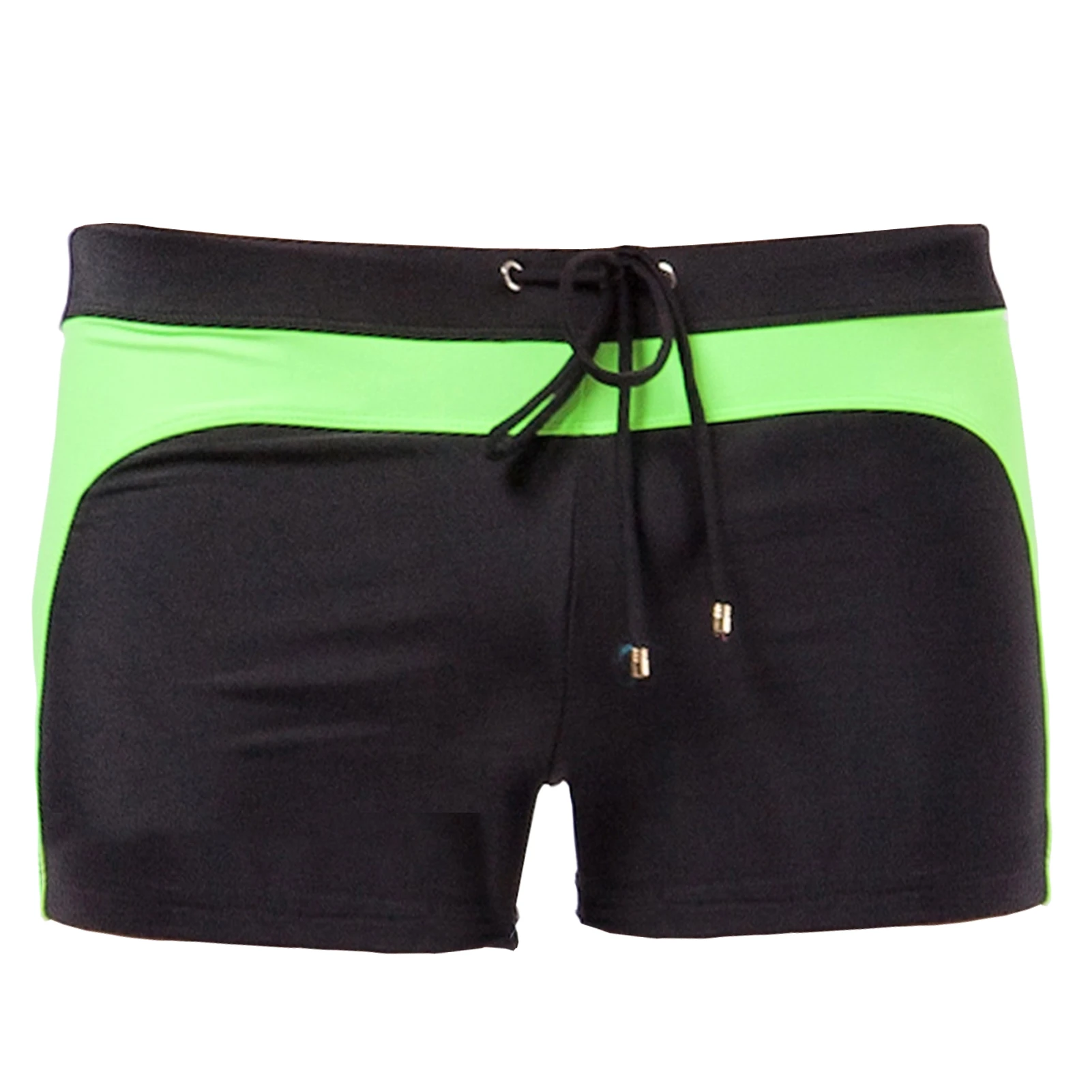 Shorts de baño hombre secado rápido cintura baja boxer con cordón