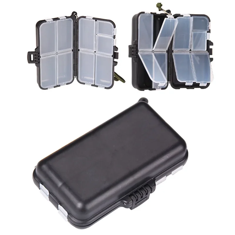 Cajas de señuelos de pesca con 9 compartimentos, estuche de almacenamiento de cebo, bandejas de almacenamiento de aparejos de pesca, organizador de anzuelos, accesorio de pesca impermeable