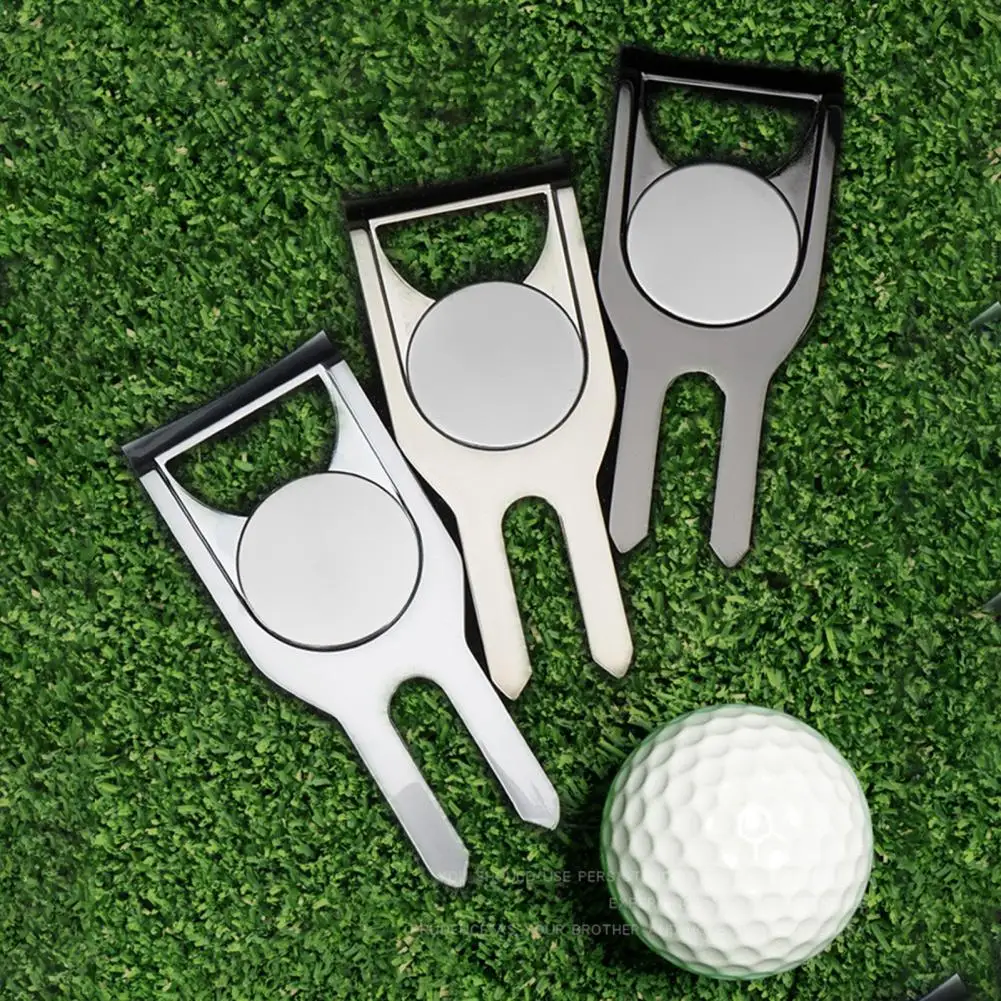 Marcador de Golf en Zinc Plateado con Horquilla Divot