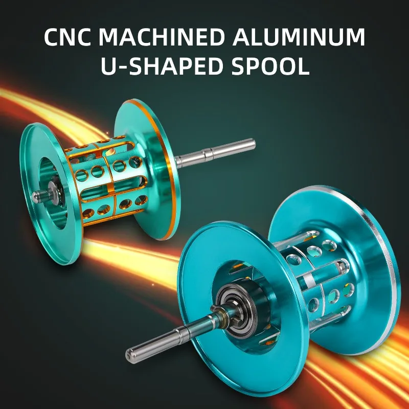 Carrete de pesca Sougayilang Baitcast 7,2: 1 relación de engranaje arrastre máximo 8kg carrete de Baitcasting multicolor con carrete de aluminio carrete de agua dulce - imagen 4