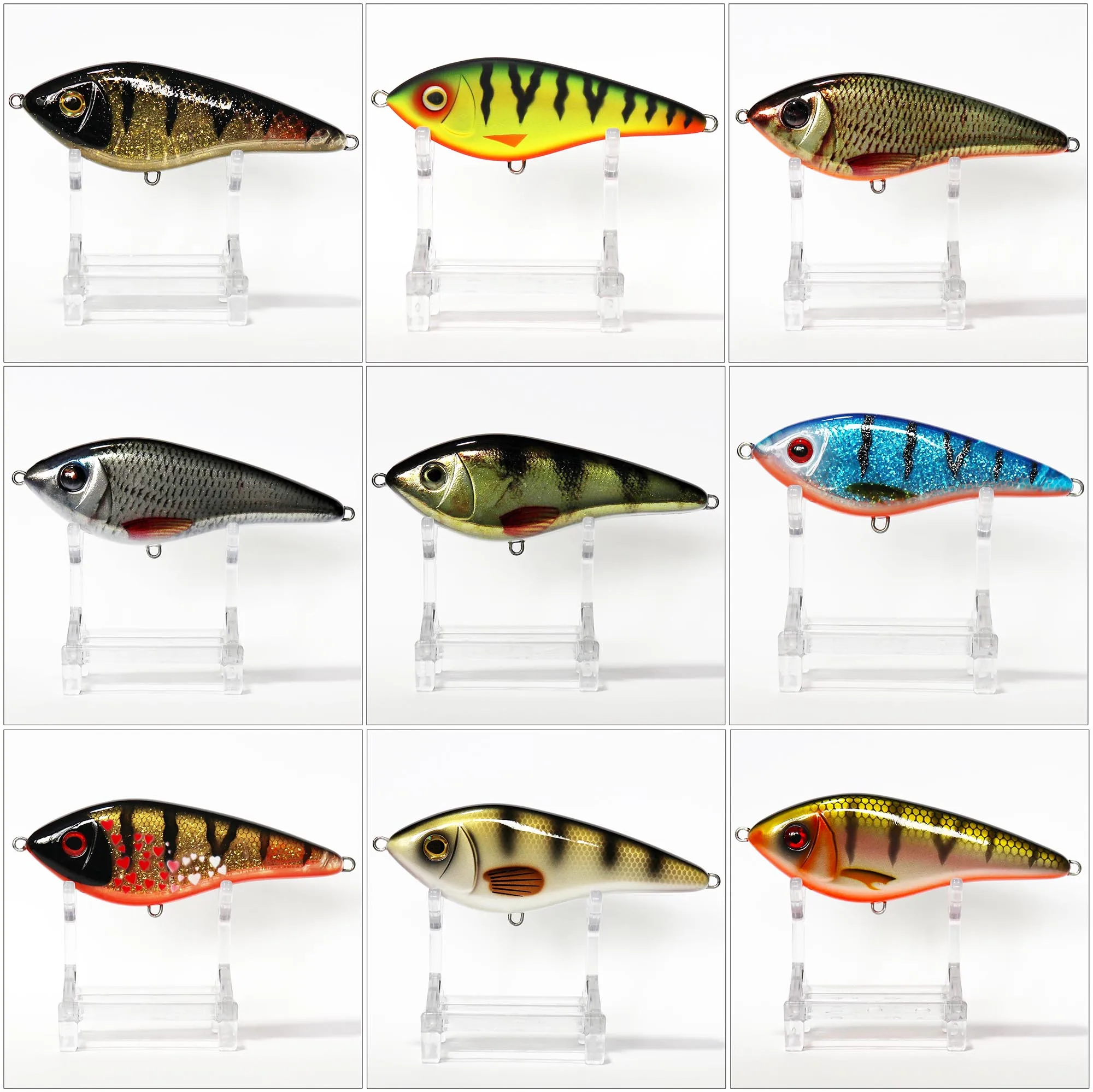 CF Jerk Bait Pike Slider señuelo hundimiento lento almizclado lubina