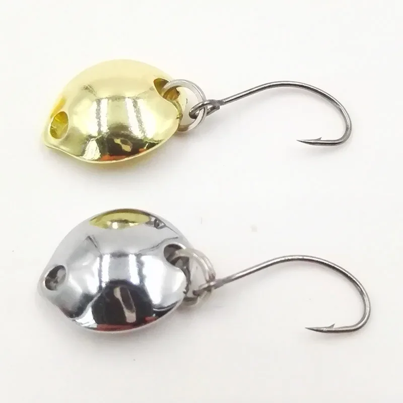 1 Uds 1,4 cm 1,8g Mini Wobbler lentejuelas cuchara señuelo cebo duro Spinnerbait Isca Artificial Pesca Wobblers aparejos de Pesca con mosca - imagen 4