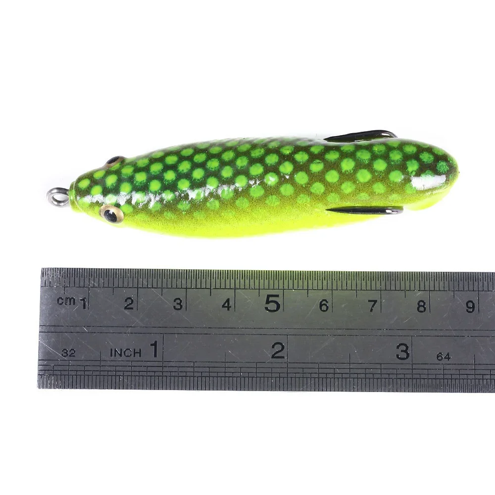 Señuelo de pesca con cebo de rana, cebos blandos artificiales flotantes de 14g/85mm, cuchara de rana, Wobbler de sapo, Crankbait Topwater, cebo de silicona atractivo - imagen 4