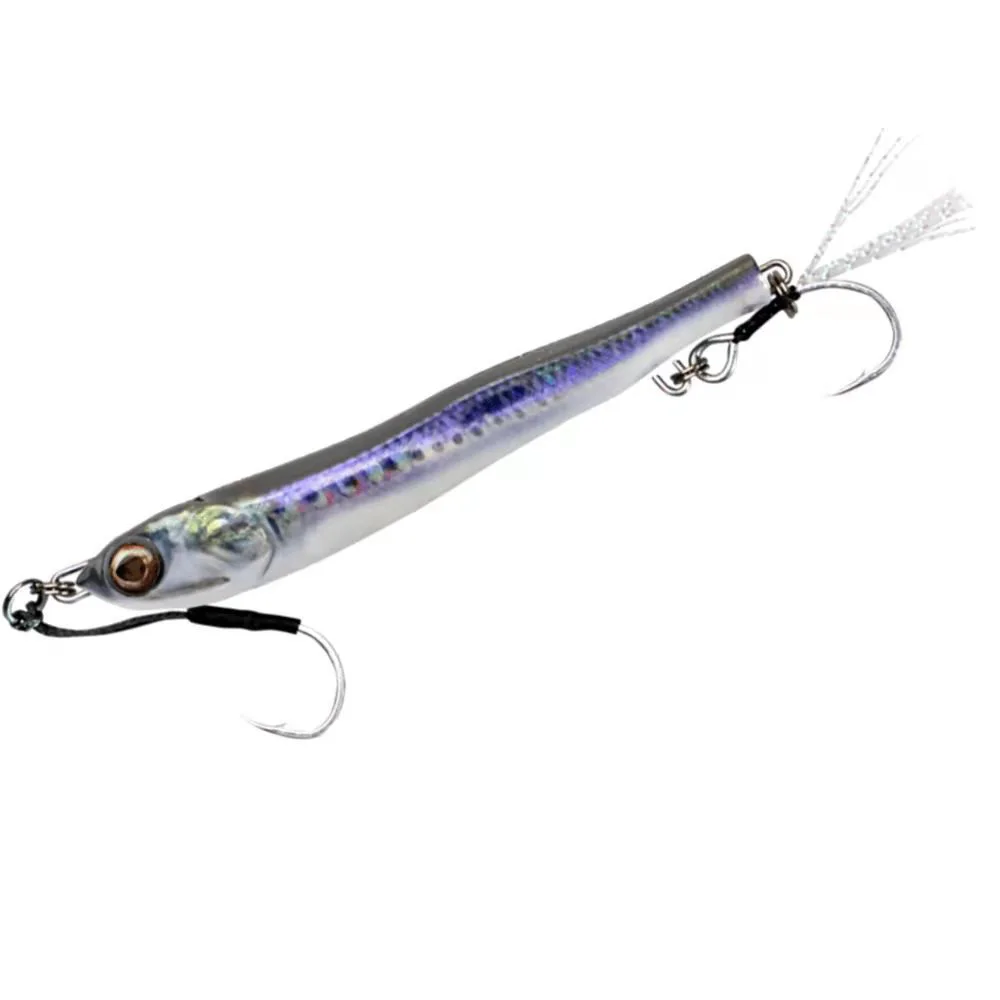 Señuelo de pesca Jigging en alta mar, plantilla de Metal para lubina que se hunde en el mar, cebo Artificial de agua salada, plantilla realista para atún Marlin, 30g, 40g, 60g, 80g - imagen 3