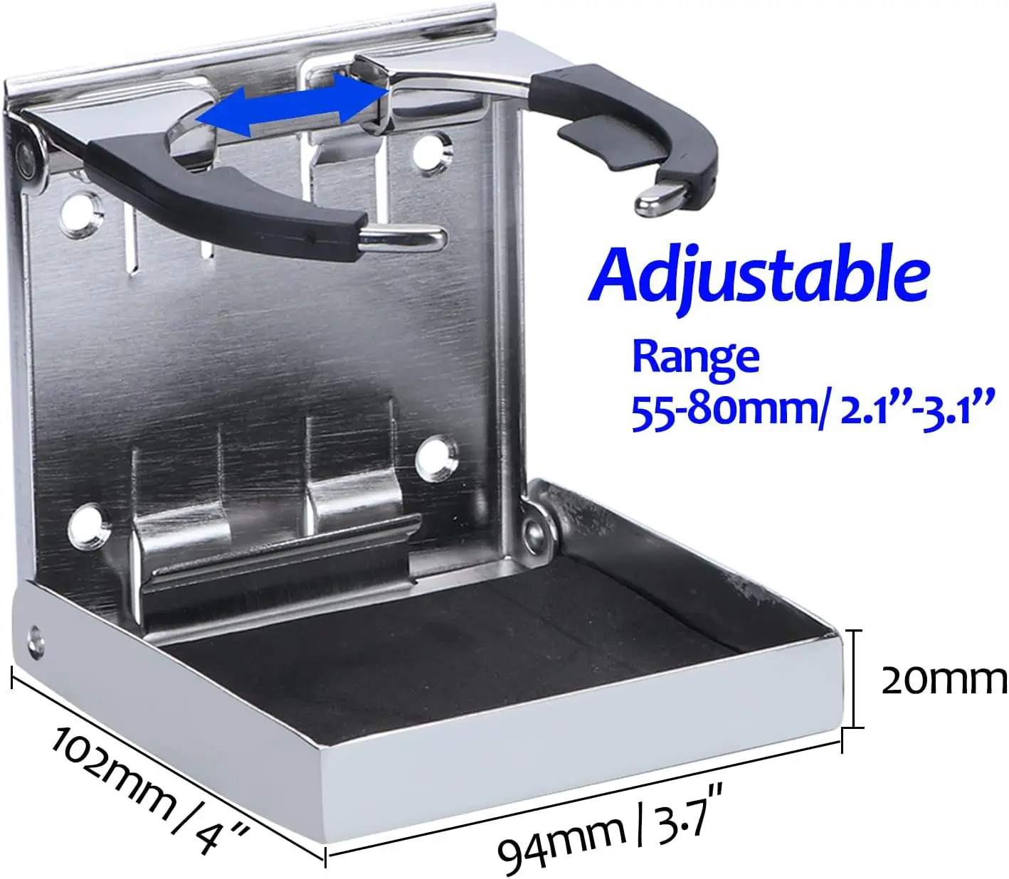 Portavasos Marino Inoxidable 316 – Plegable y Ajustable para Barco - imagen 3
