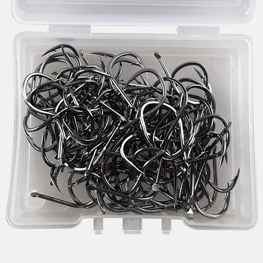Anzuelos con púas de acero carbono altos planos para carpa jigging - imagen 3