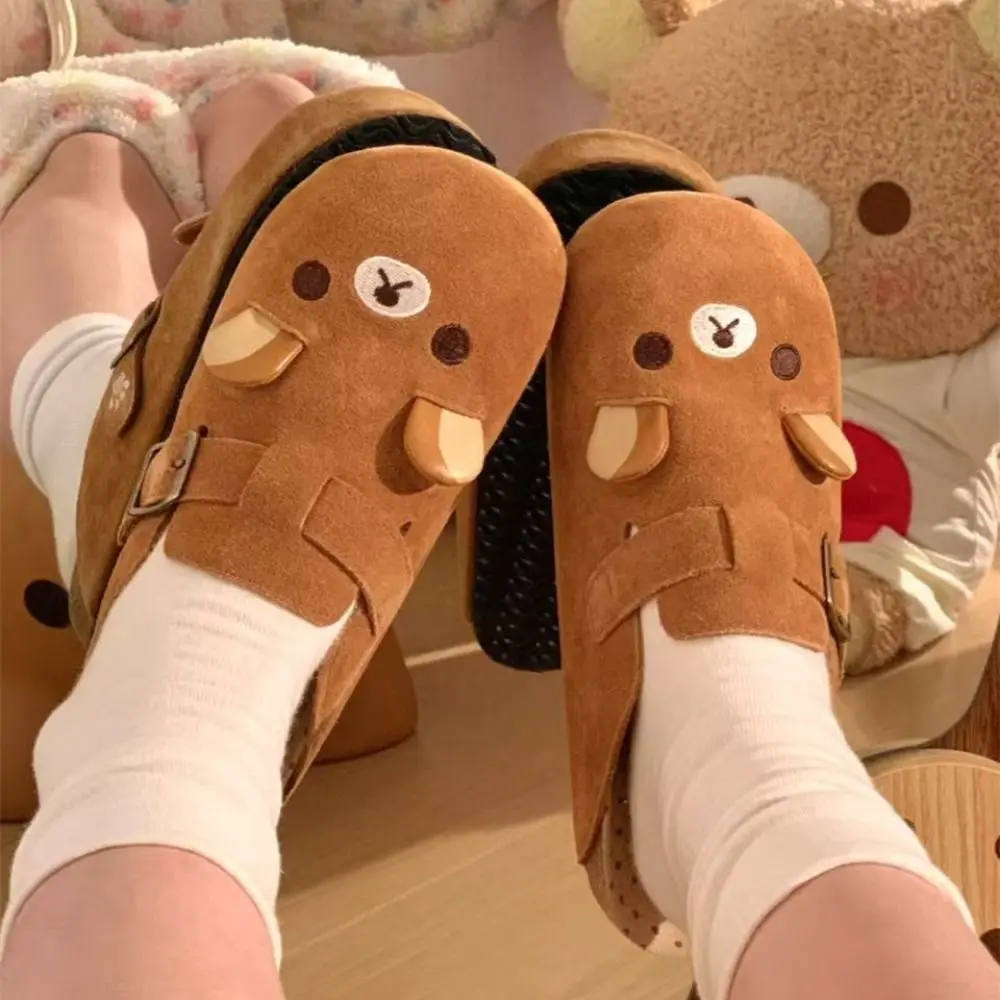 Nuevos zapatos de mujer Rilakkuma de fondo grueso, aumento de altura, periferia de animé Retro, zapatillas Rilakkuma de dibujos animados bonitos - imagen 5