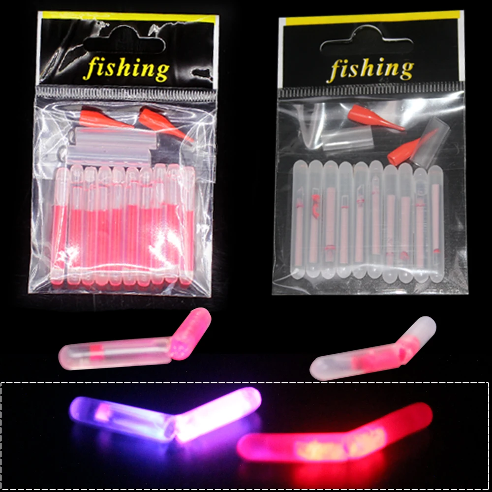 10 unids/bolsa 4,5*40mm luciérnagas para flotador de Pesca barra de luz fluorescente luz flotador nocturno luces de barra barra que brilla en la oscuridad Pesca - imagen 2