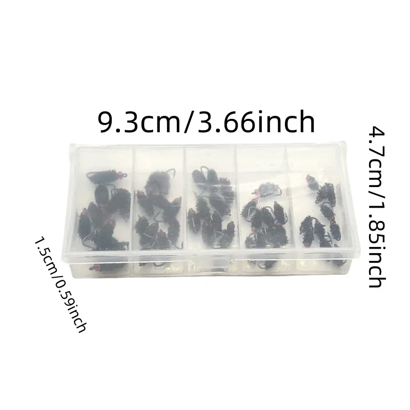 Anzuelo de mosca, cebo de pesca, nano insecto, biónico, veneno, mosquito, oruga, 50 - imagen 5