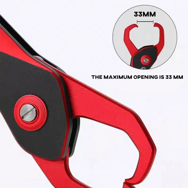 Controlador de pescado de aleación de aluminio resistente al óxido, gran apertura con cuerda de mano antipérdida, herramienta de pesca profesional portátil para acampar - imagen 3