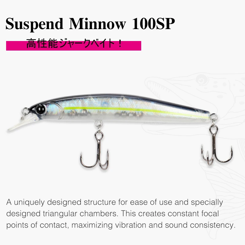 Señuelo TSURINOYA DW70 suspendido Jerkbait Pesca Minnow 100SP 100mm 9,5g Pike Bass señuelo cebo duro Wobbler Crankbait Pesca Isca - imagen 5