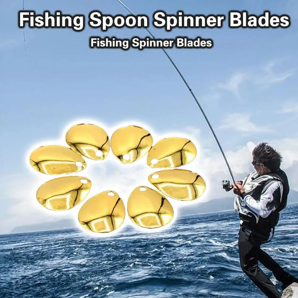50 unidades de cuchillas giratorias fáciles de girar, acabado suave, atractor de pesca antioxidante, cuchara de pesca compacta, cuchillas giratorias, equipo de pesca - imagen 4