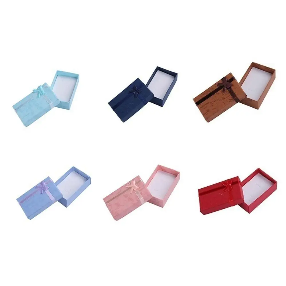 2 Stuks Hoge Kwaliteit Ketting Armband Ring Set Kleine Sieraden Geschenkdozen Tas Sieraden Verpakking Oorbel Organizer Willekeurige Kleur - imagen 4