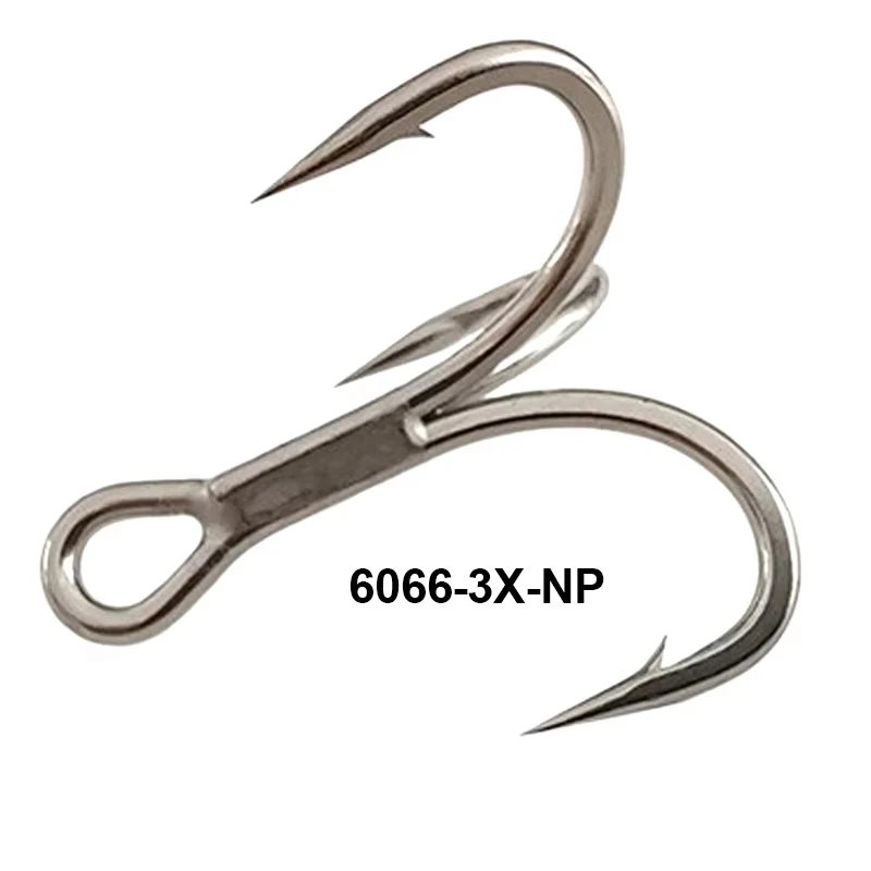 TAKEDO 6066-3X-NP b** Anzuelo triple Anzuelo de pesca triple 2 # - 16 # Anzuelo UltraAntirust para pesca en agua dulce y salada