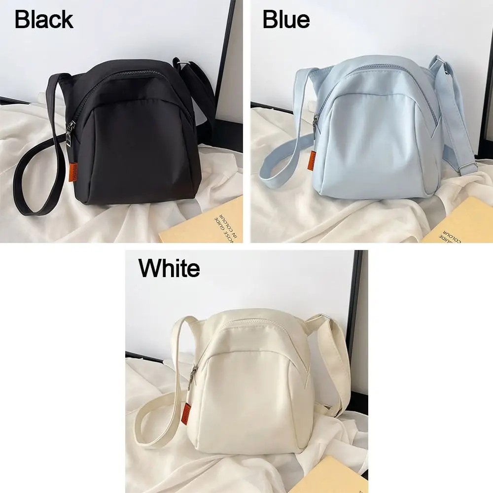 Bolso de lona portátil para mujer y niña, bandolera cruzada de gran capacidad de Color sólido - imagen 5