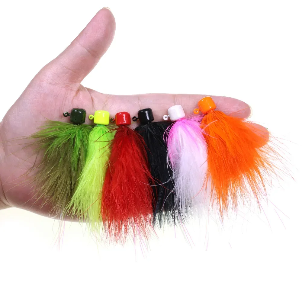 Wifreo 3 uds/6 uds pesca en hielo tipo de pez plantilla señuelo 5,8g/0,2oz plantillas de marabú pesca con mosca trucha lubina Pike Walleye Señuelos de pesca de salmón - imagen 4