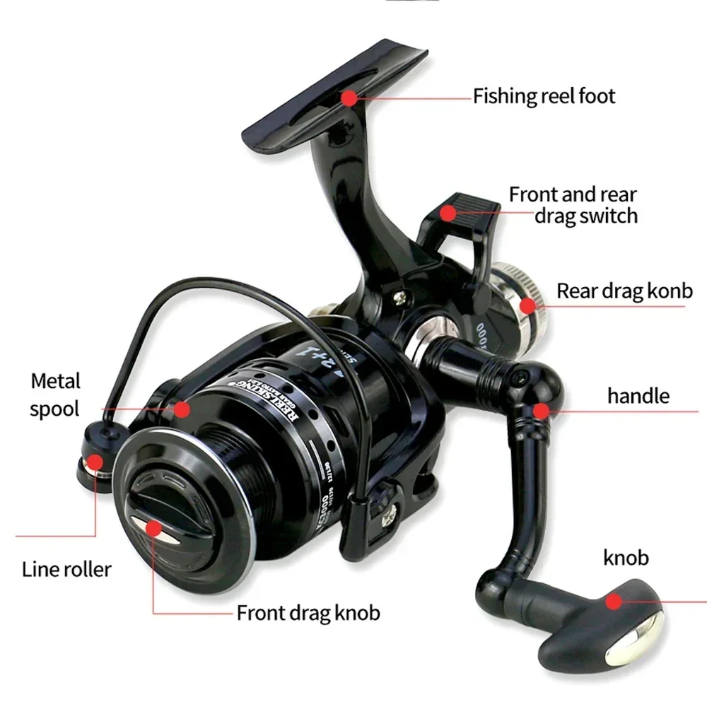 Carrete de pesca serie KC, alimentador de carpa de alta velocidad para agua salada y dulce, 10-20KG, arrastre máximo, accesorios de pesca, 30, 40, 50, 60 - imagen 4