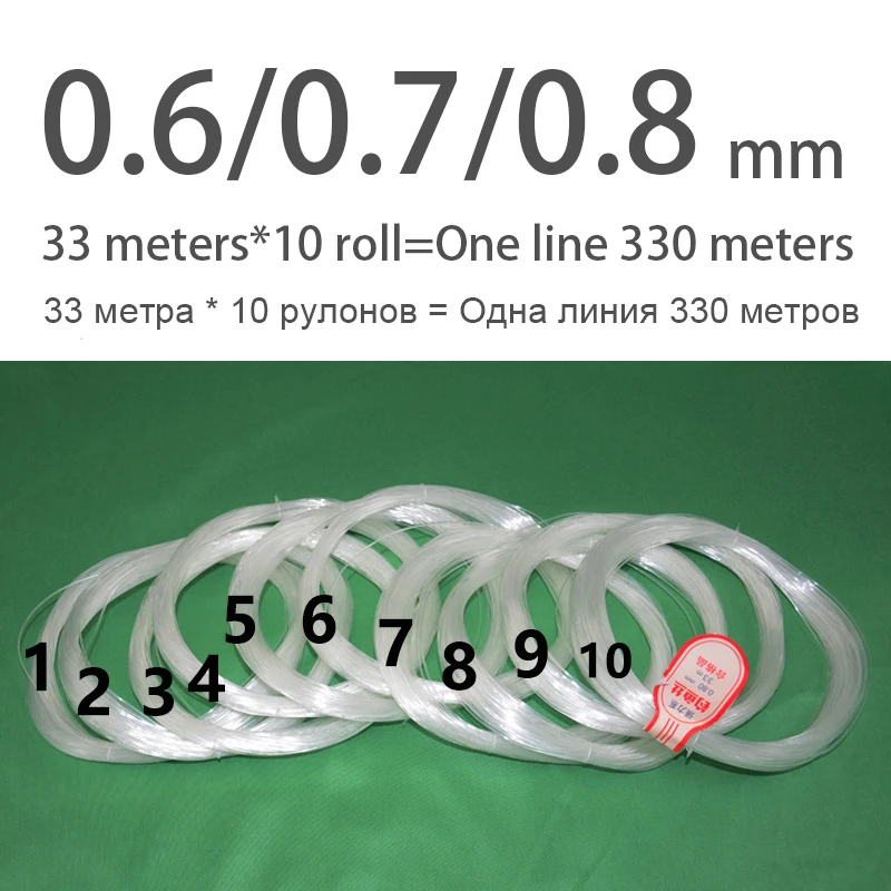 Línea de Pesca de gran tamaño de 165m/330m, 0,6/0,7/0,8/1,0/1,2/1,4mm, monofilamento de nailon, accesorios de Pesca en barco de Pesca de mar - imagen 4