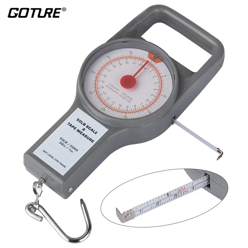 Goture-báscula colgante portátil de acero inoxidable para anzuelo, peso máximo de 50LB/22KG, todo para accesorios de pesca - imagen 2