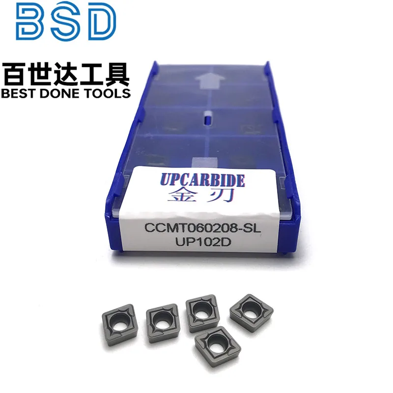 CCMT 060208   Cortador de inserción de carburo YBC252, torno CNC CCMT SL, herramienta de torneado para acero inoxidable - imagen 2