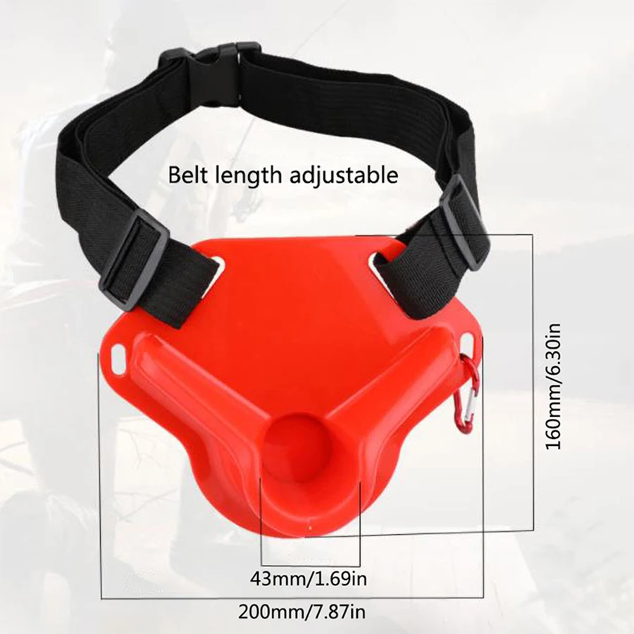 Soporte de caña de pescar duradero, cinturón de cintura ajustable, Clip de caña de pescar, cinturones de lucha, accesorios de pesca - imagen 4