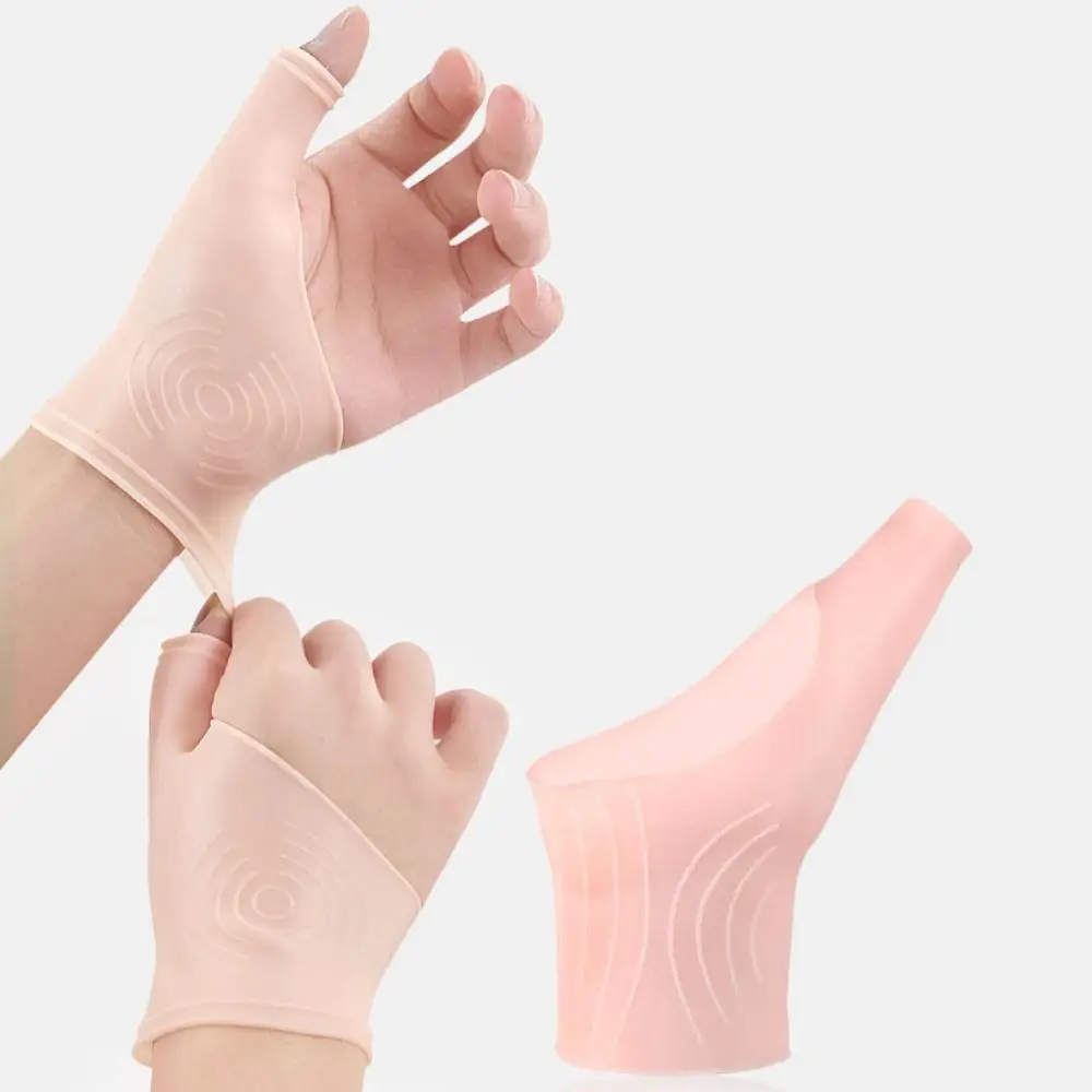 1 par de protectores de muñeca de Gel de silicona para alivio del dolor de Yoga derecho e izquierdo, soporte para pulgar y muñeca - imagen 2