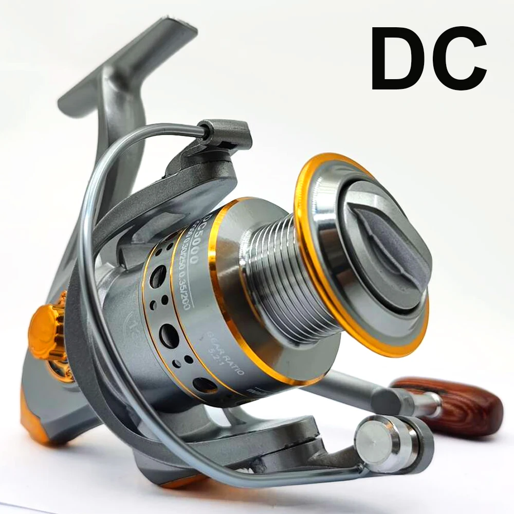 Carretes de Pesca giratorios ultraligeros y lisos, arrastre máximo de 8KG, serie 1000-7000, carrete de Metal para Ocean Rock/barco, accesorios de Pesca - imagen 4