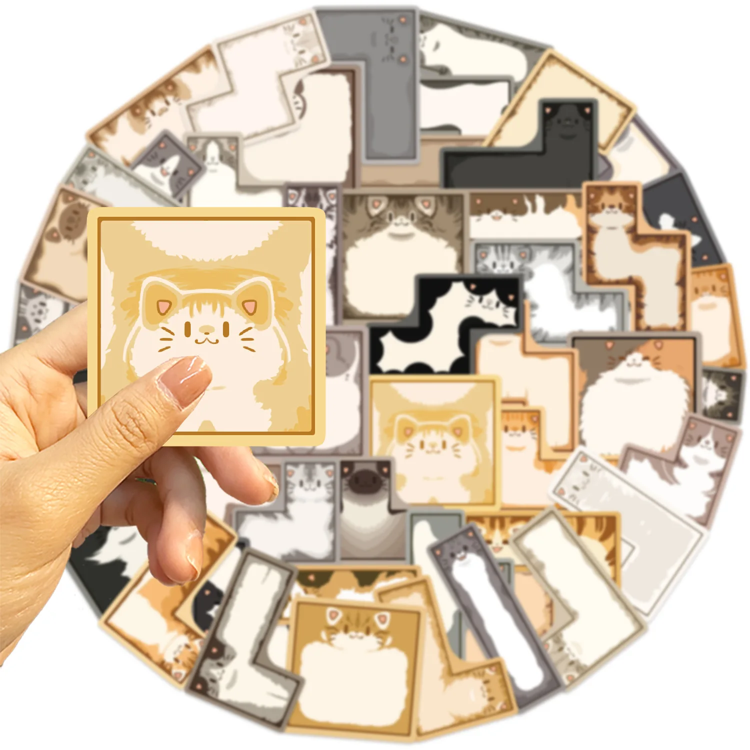 50 Uds lindo gato Tetris pegatinas de grafiti DIY teléfono guitarra portátil maleta taza pegatinas impermeables - imagen 4