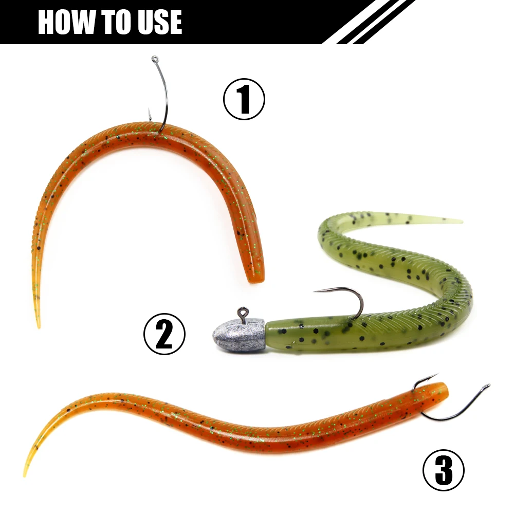 Spinpoler-Señuelos de Pesca artificiales, lombriz de tierra, cebo suave, gusano de mar, 14cm, aparejos de Pesca Swimbait para todos los peces, Leurre Souple, Pesca - imagen 5