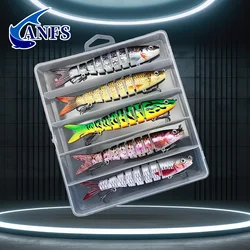 ANFS Señuelo multiarticulado de hundimiento lento biónico para pesca