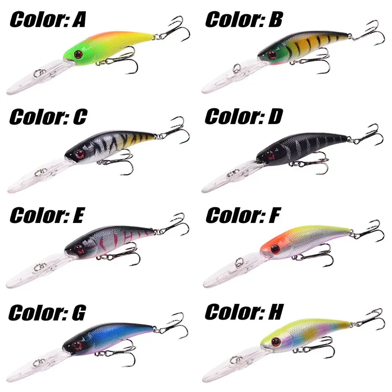 1 Pc hundimiento Minnow señuelo de Pesca 10cm 9,5g Trolling Wobbler Isca cebo duro Artificial Crankbait Leurre Bass Pike aparejos de Pesca - imagen 4