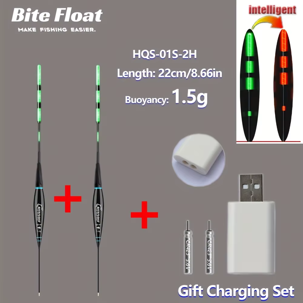Flotador electrónico Bite Float recargable para pesca nocturna