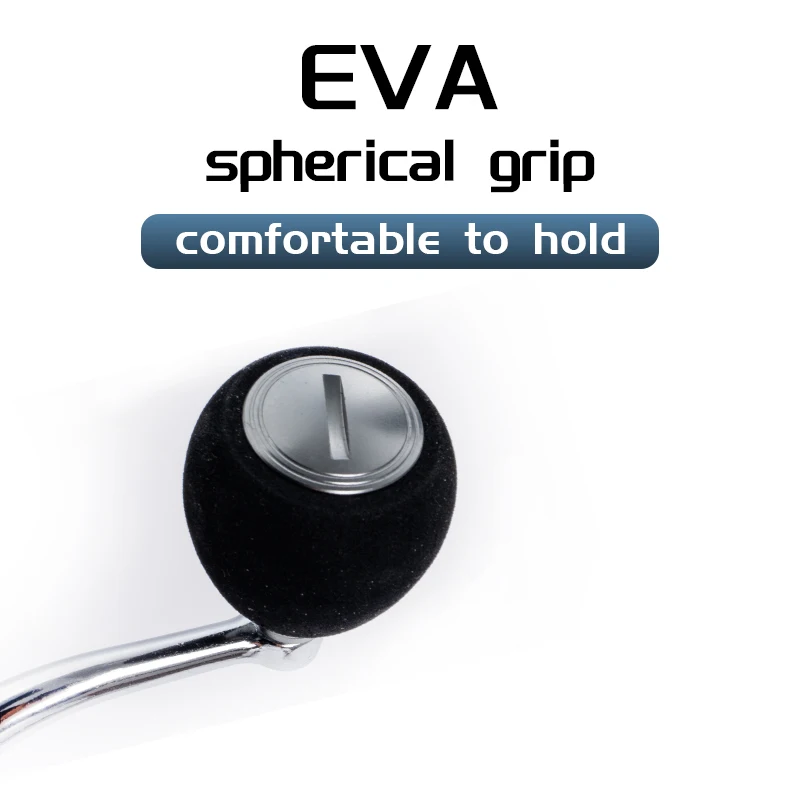 Carrete de pesca hexagonal plegable mediano/grande, mango compatible con perilla 2000-6000, accesorios de carrete giratorio con agarre EVA, 1 ud. - imagen 3